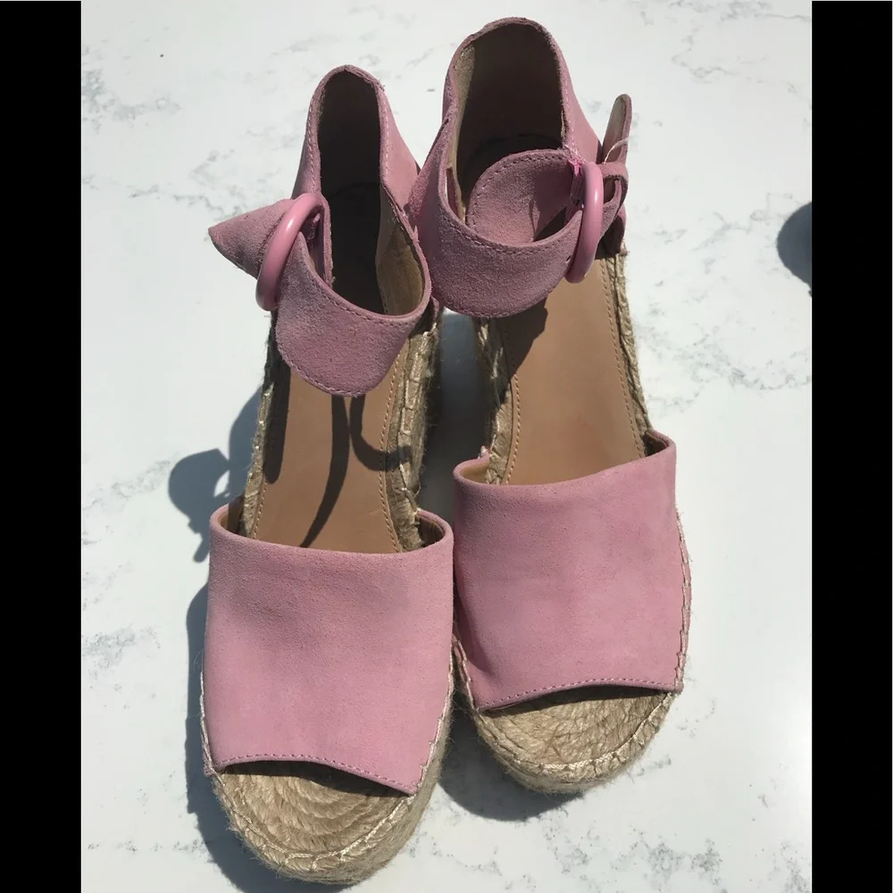 MARC FISHER NEW Alida Espadrille Platform Wedge